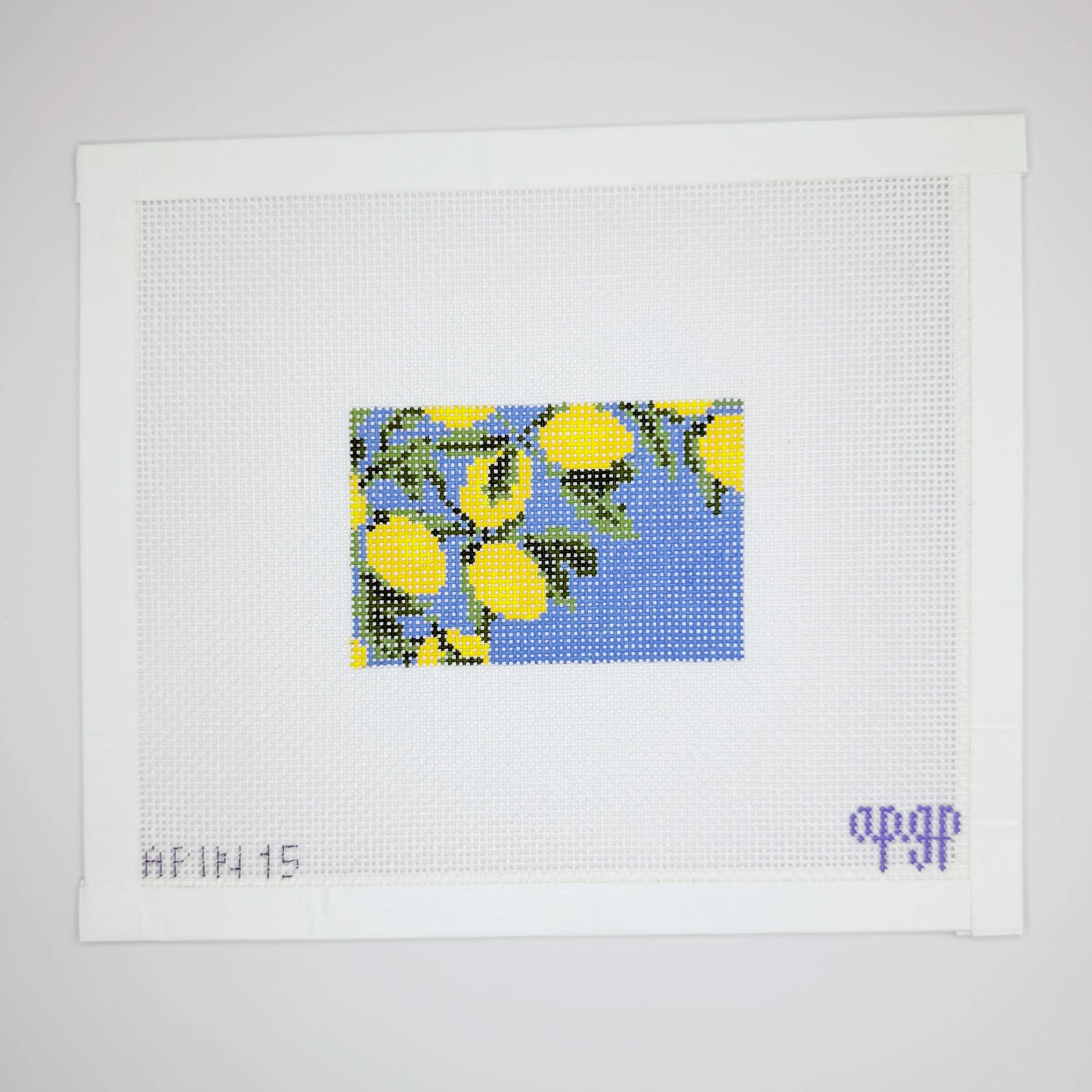 Lemons on Blue Luggage Tag Insert
