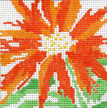 Jean Smith Orange Splash Flower Coaster