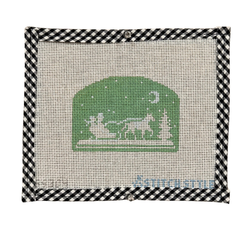 Mint Green Horse Drawn Silhouette