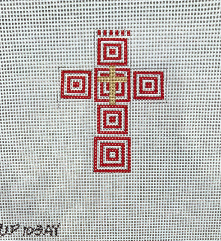 Cross Red Squares