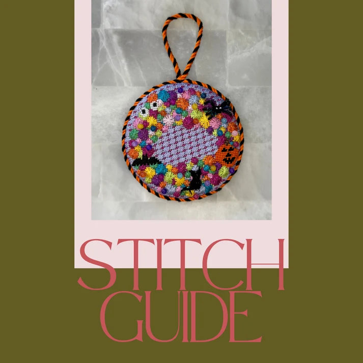 Stitch Guide - Colorful Spooky Wreath Ornament (ND-08)