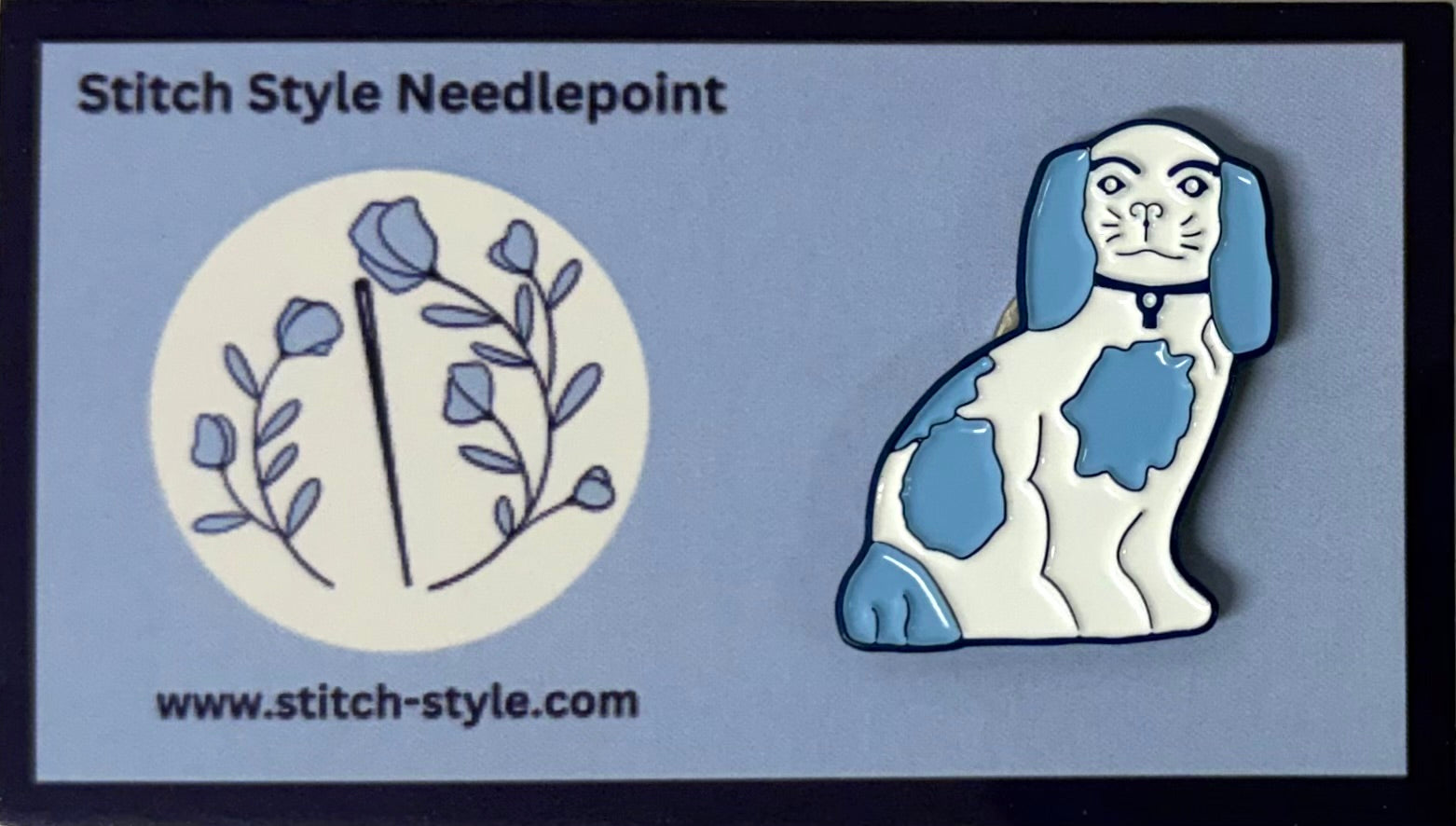 Blue Staffordshire Needleminder