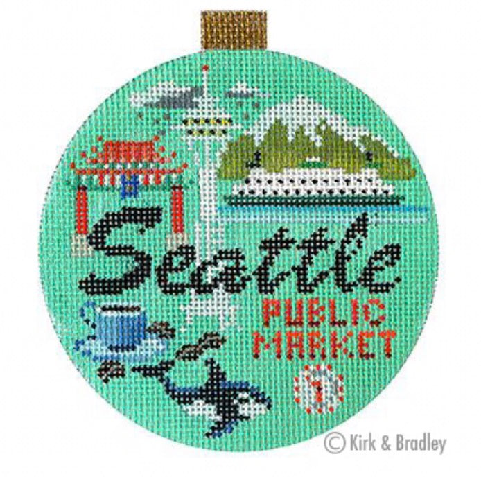 Seattle Round Ornament