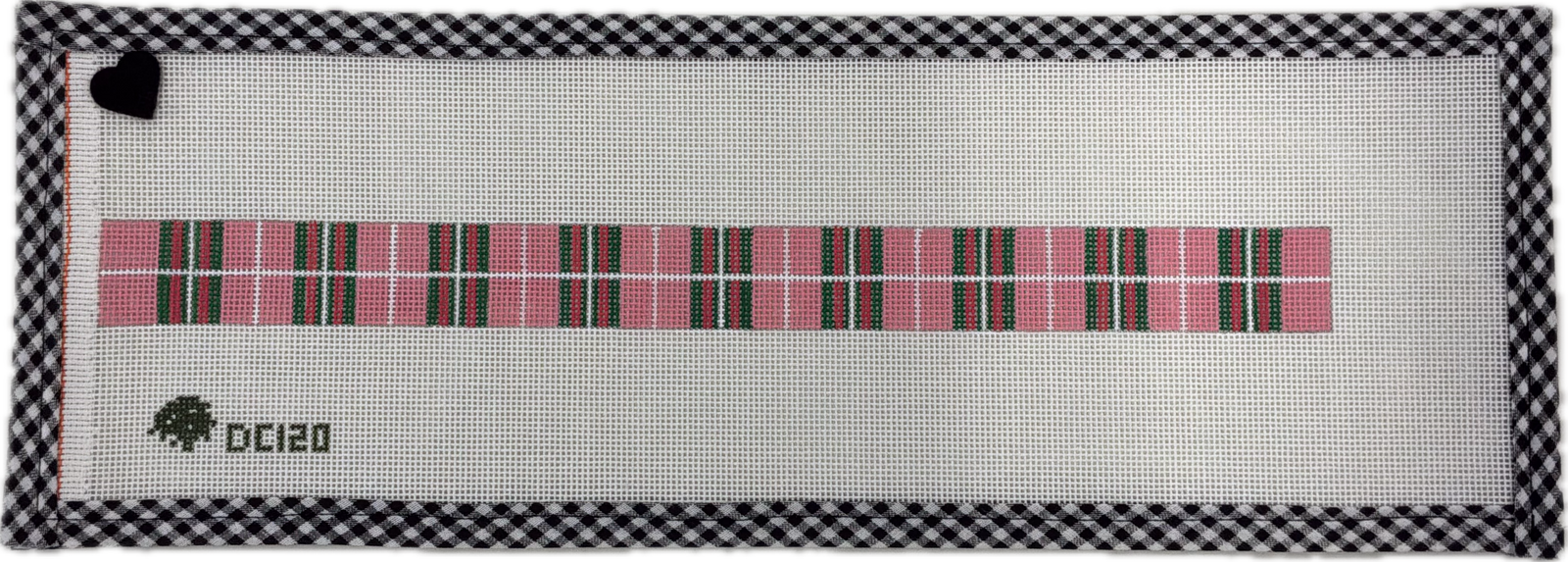 Pink & Green Plaid Dog Collar