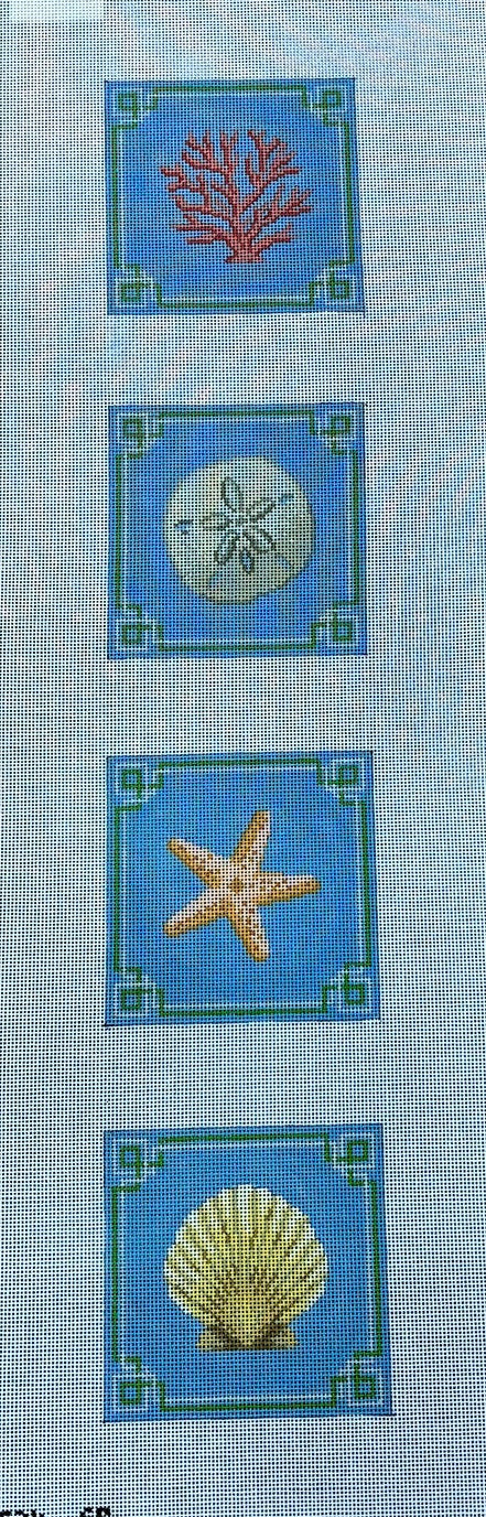 Sea Shells Coaster Set 18 Mesh