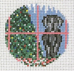 Christmas Black Lab Ornament