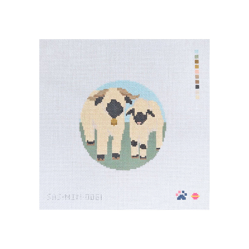 Mom and Baby Sheep Round