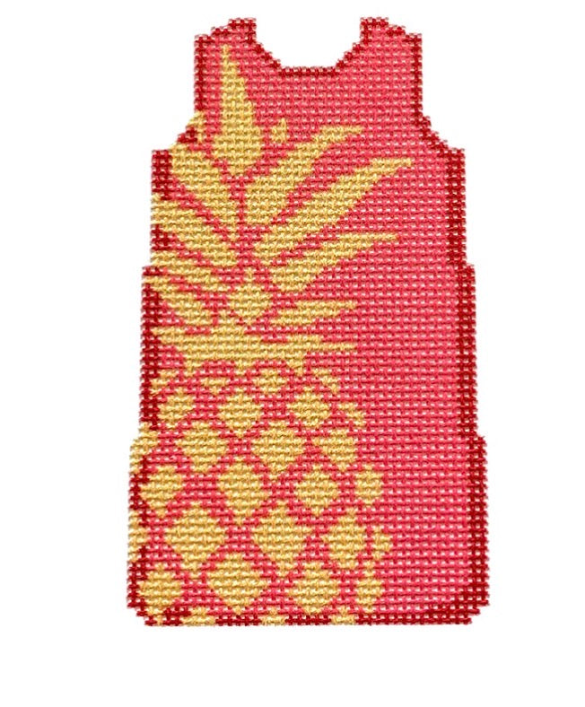 Pineapple Stencil Pink Mini Shift