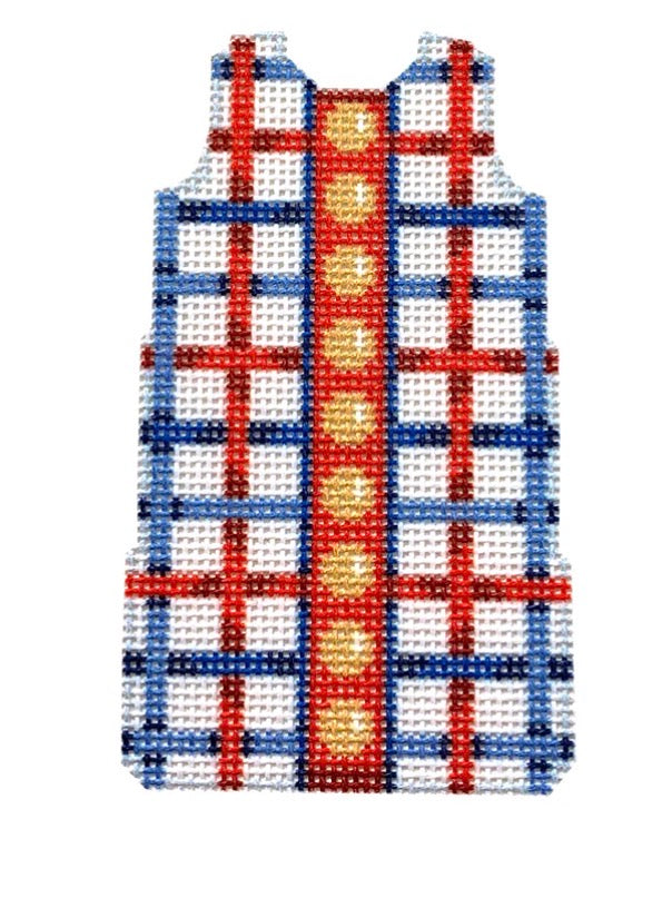 Red, White, Blue Lattice Mini Shift