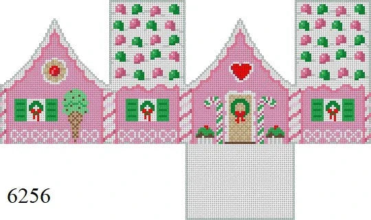 Gum Drops and Peppermint, 3D Gingerbread House - 18 mesh