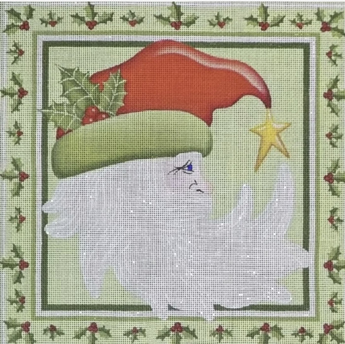 Poinsettia Santa with Star