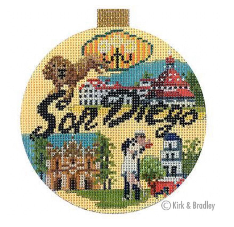 San Diego Round Ornament