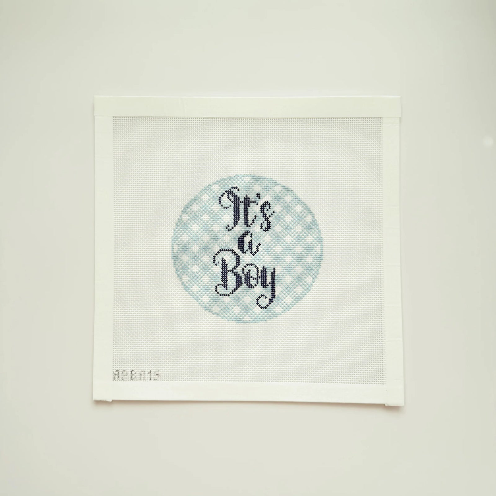 "Its a Boy" Gingham Round