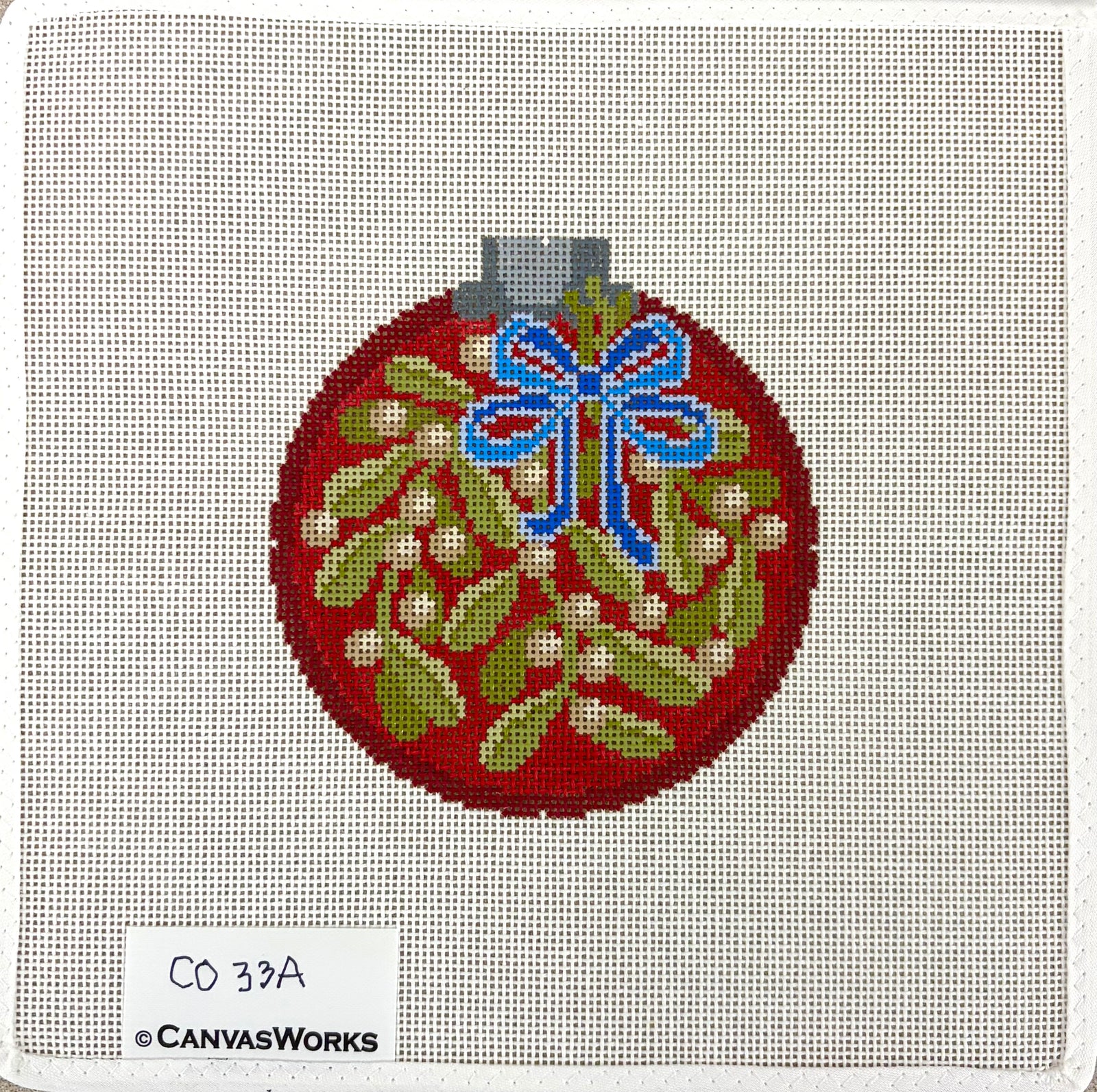 Mistletoe with Blue Bow
