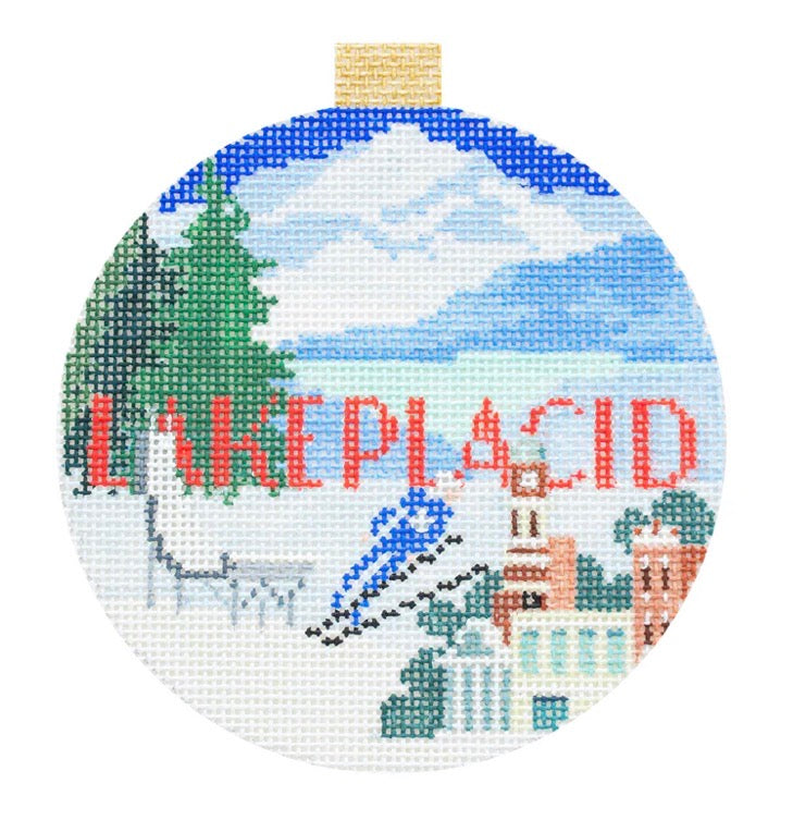 Lake Placid Round Ornament