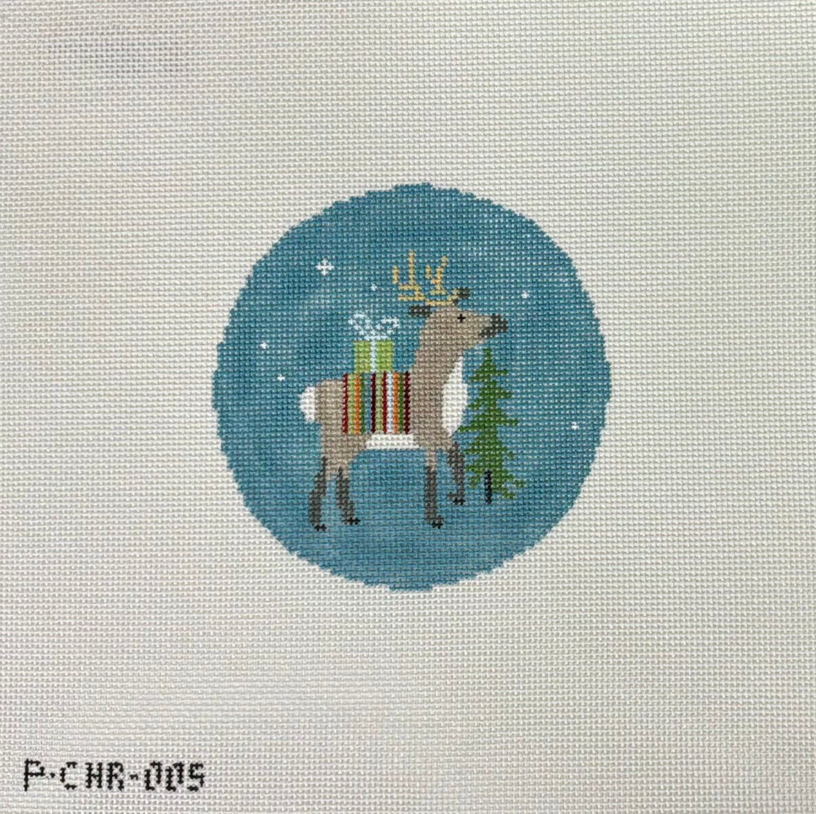 Reindeer with Striped Blanket