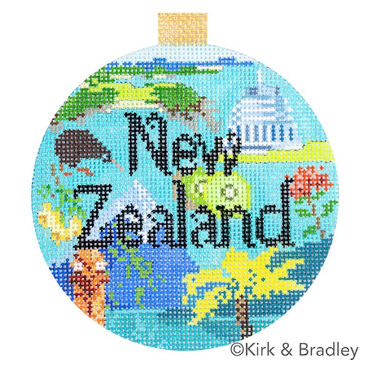New Zealand Round Ornament