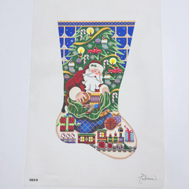 Santa's Gifts Boy Stocking