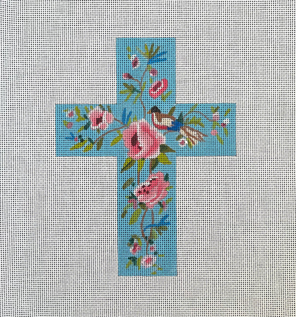 IF271 - Floral Cross with Bird