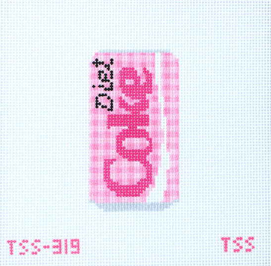 Pink Gingham Diet Coke Can