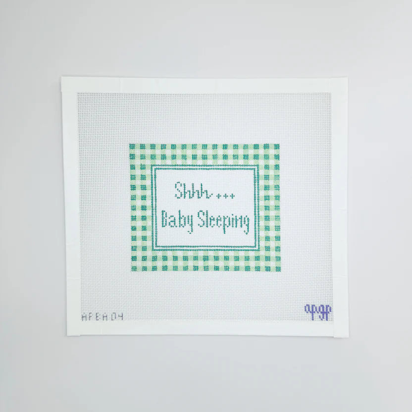 Shh…. Baby Sleeping Gingham