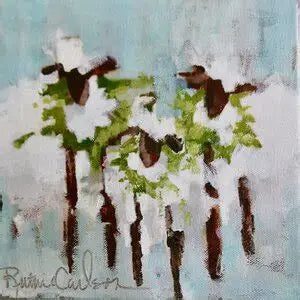 Three Sheep with Wreaths