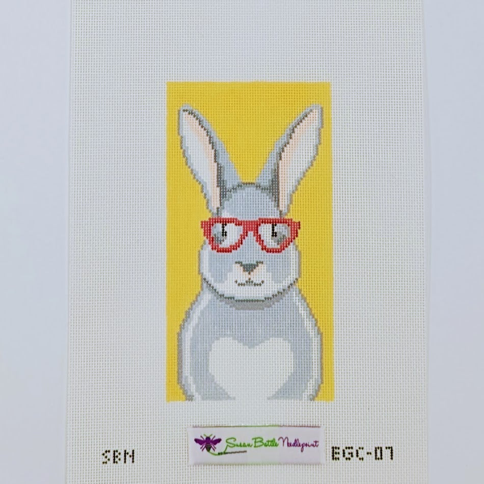 Bunny with Glasses Eye Glass Case