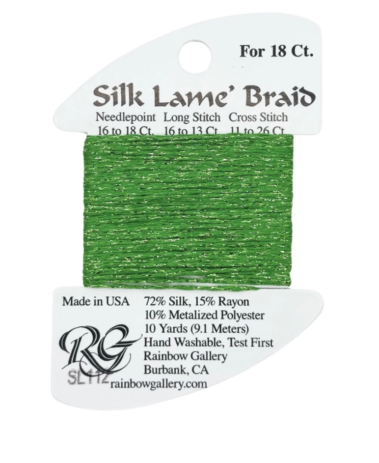 SILK LAME BRD SL112-SPRING GRN