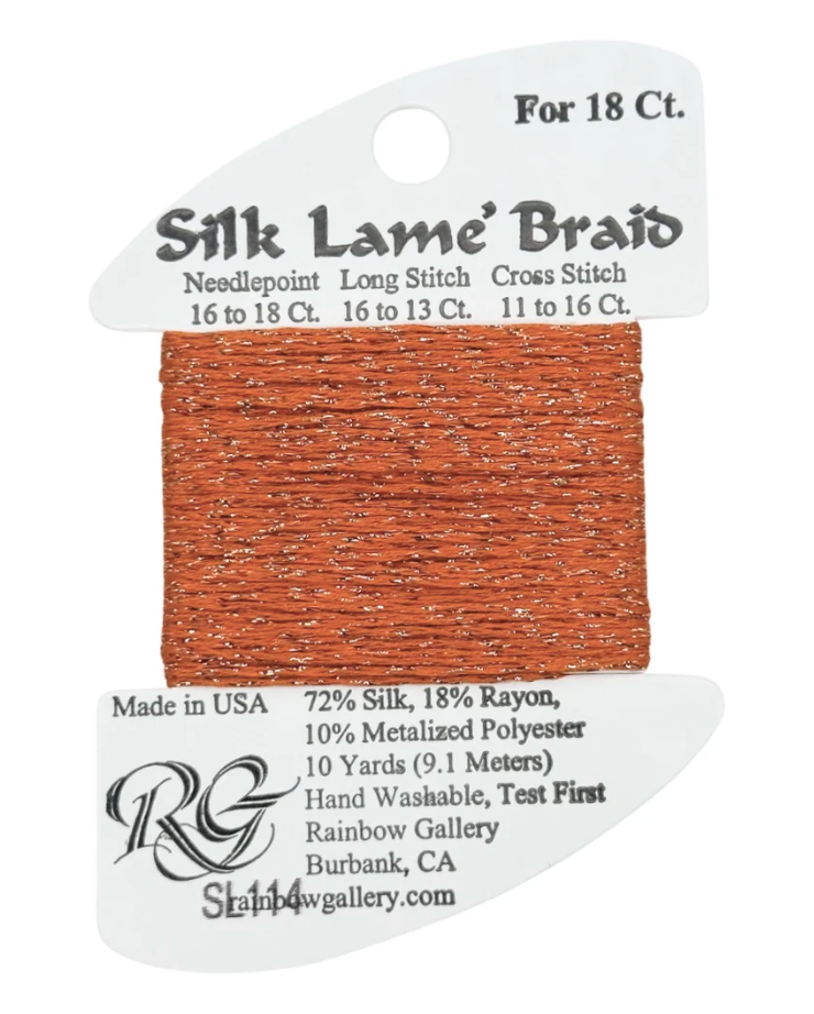 SILK LAME BRD SL114-LT PUMPKIN