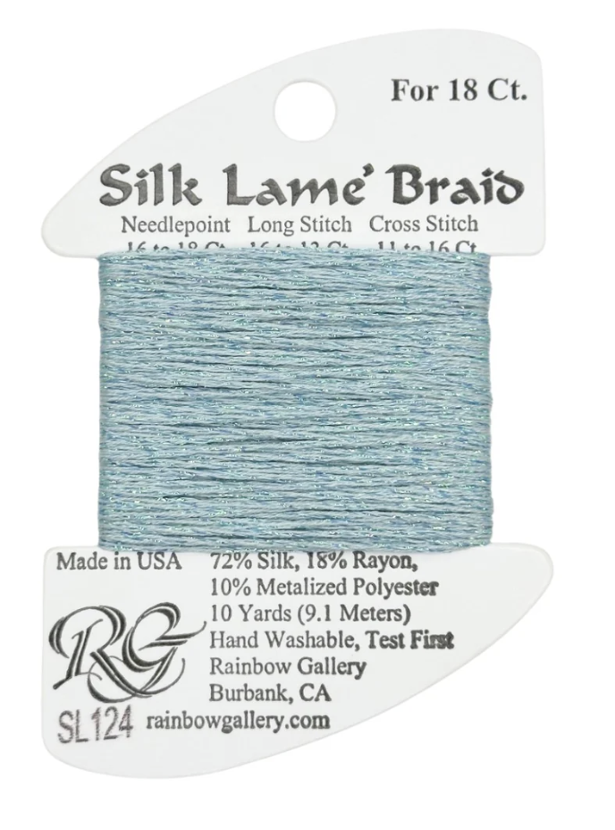 SILK LAME BRD SL124-BLUE GLOW