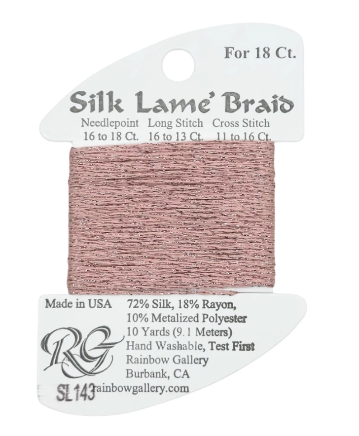 SILK LAME BRD SL143-CAMEO PINK