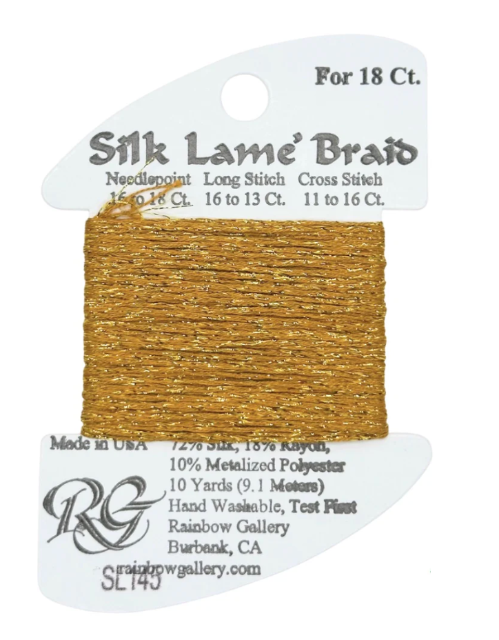 SILK LAME BRD SL145-FOOL'S GLD