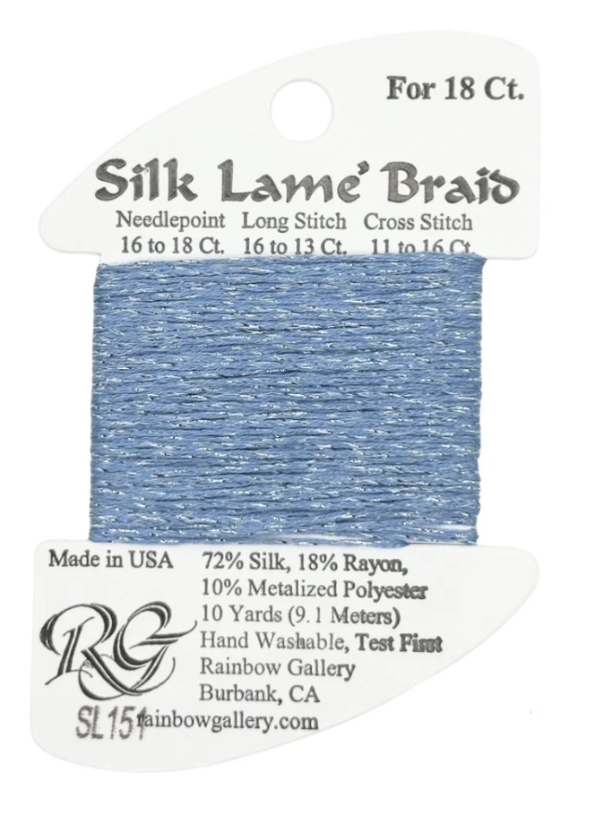 SILK LAME BRD SL151-AZURE BLUE