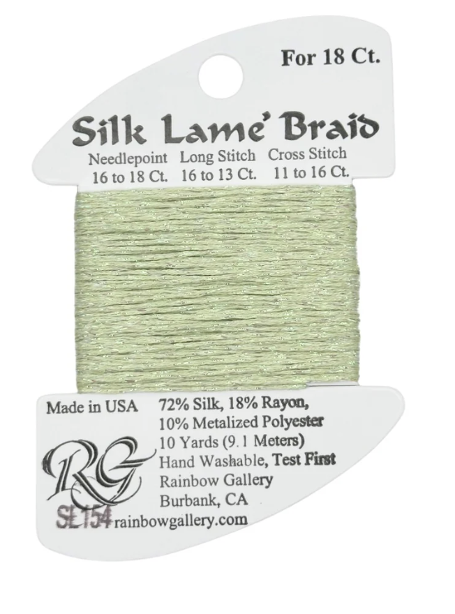 SILK LAME BRD SL154-MISTY GRN