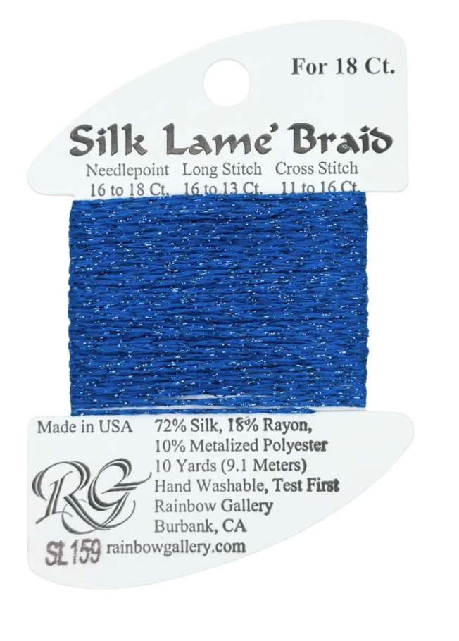 SILK LAME BRD SL159-IMPRL BLUE