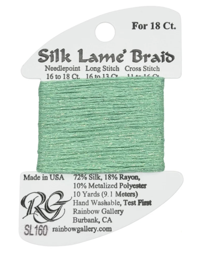 SILK LAME BRD SL160-DARK MINT