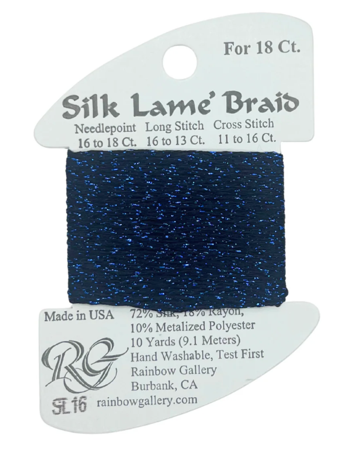 SILK LAME BRD SL16-NAVY