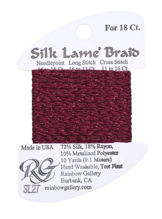 SILK LAME BRD SL27-GARNET