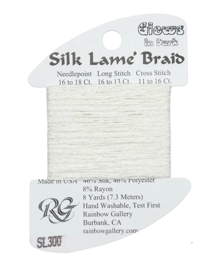SILK LAME BRD SL300-GLO WHITE