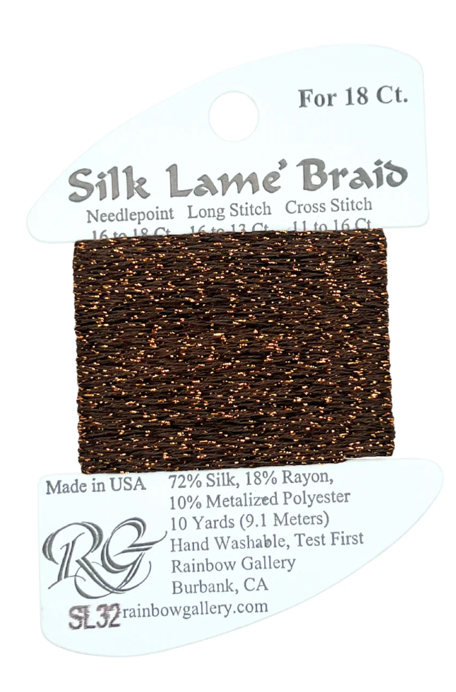 SILK LAME BRD SL32-COFFEE
