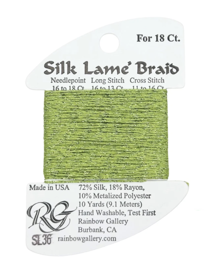 SILK LAME BRD SL36-CHARTREUSE