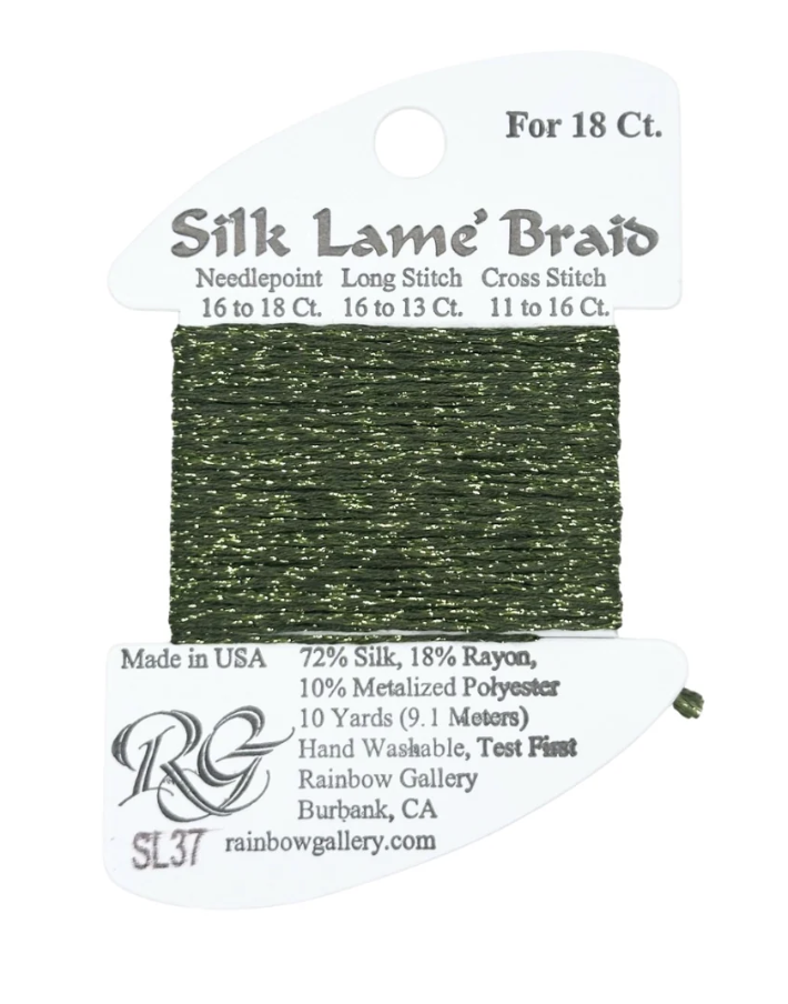SILK LAME BRD SL37-DRK AVOCADO