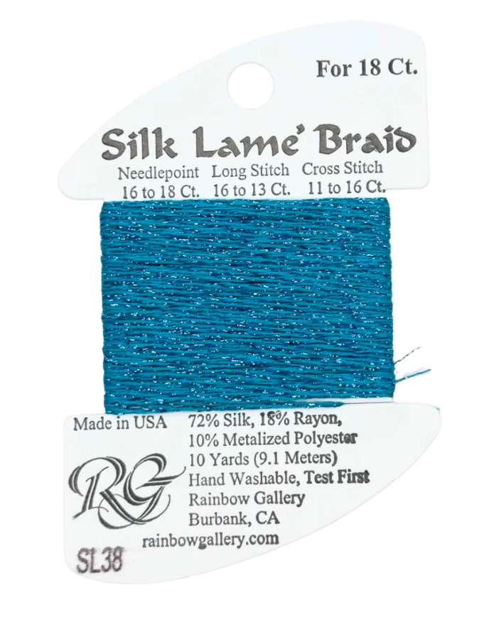 SILK LAME BRD SL38-CARIBBEAN