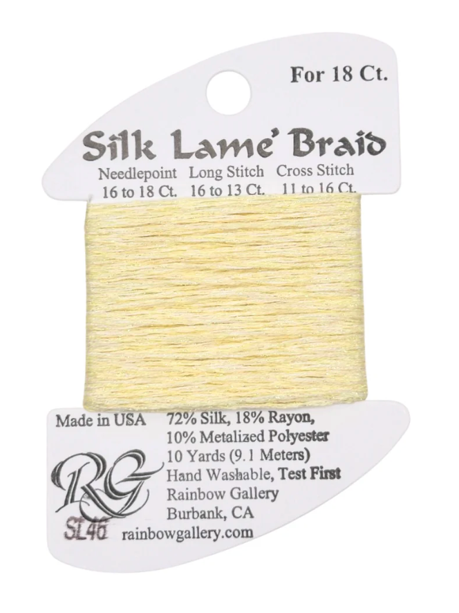 SILK LAME BRD SL46-LEMON MIST