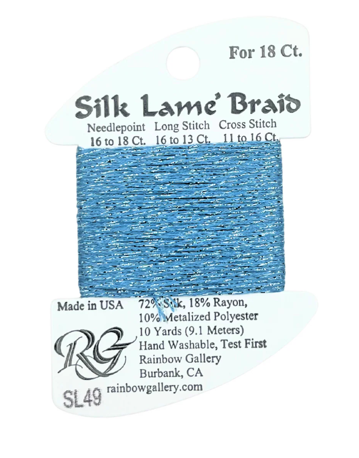 SILK LAME BRD SL49-CHINA BLUE