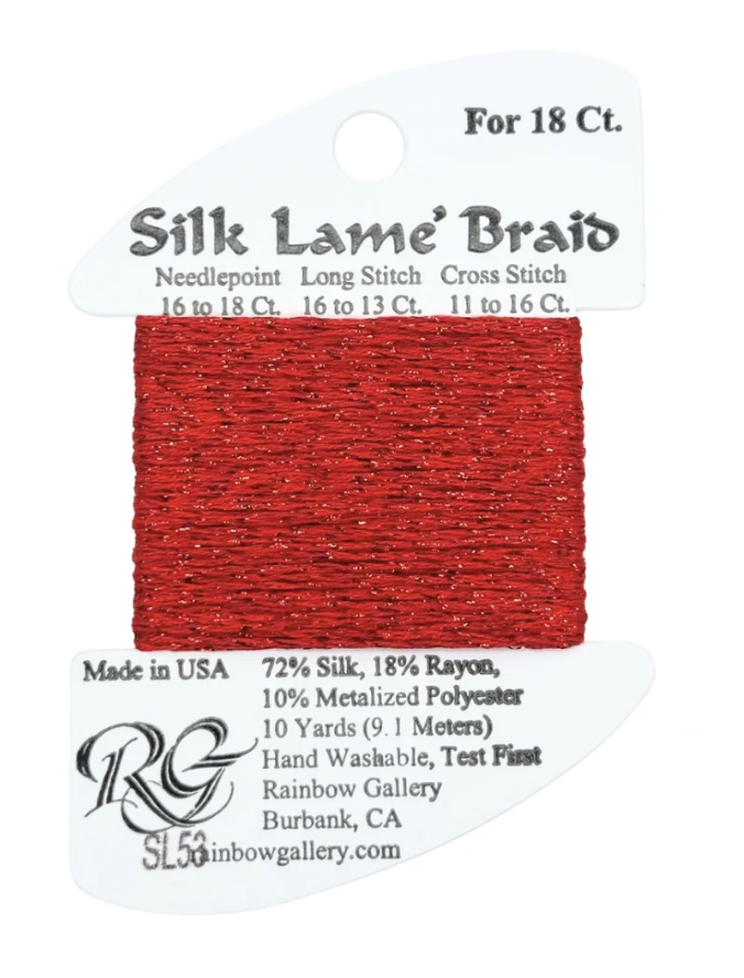 SILK LAME BRD SL53-CRIMSON