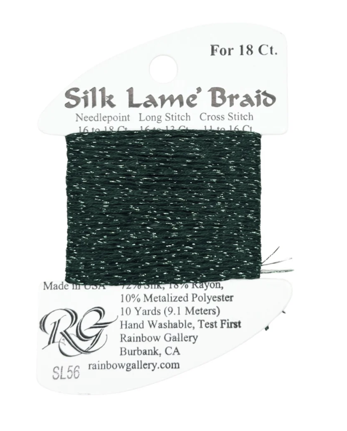 SILK LAME BRD SL56-FORST GREEN