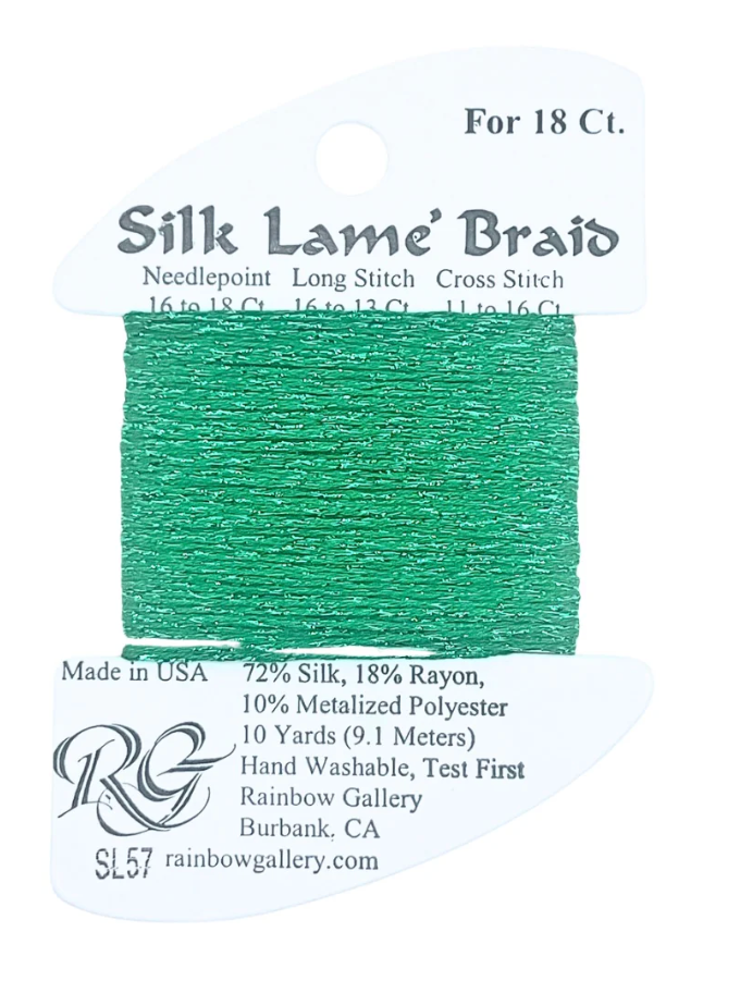 SILK LAME BRD SL57-C'MAS GREEN