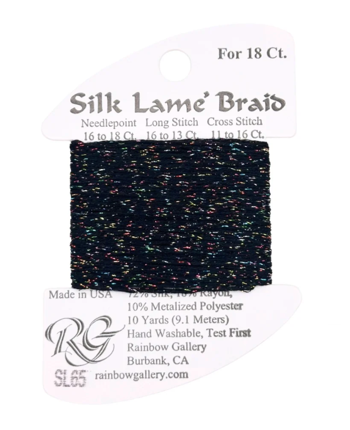 SILK LAME BRD SL65-BLK SPARKLE