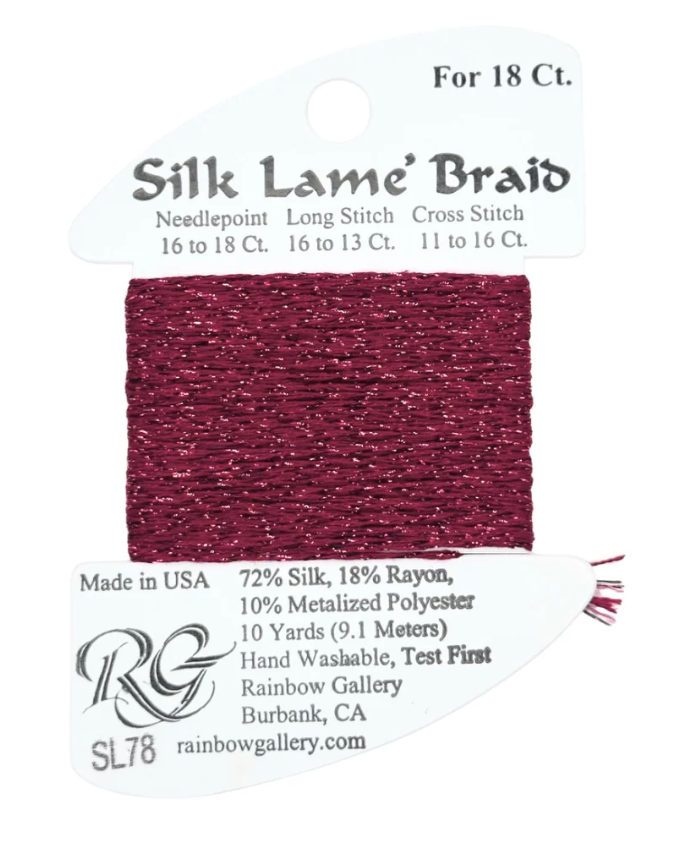 SILK LAME BRD SL78-CHERRY